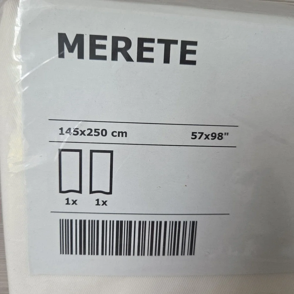 IKEA MERETE Room Darkening Grommet Curtains 57x98